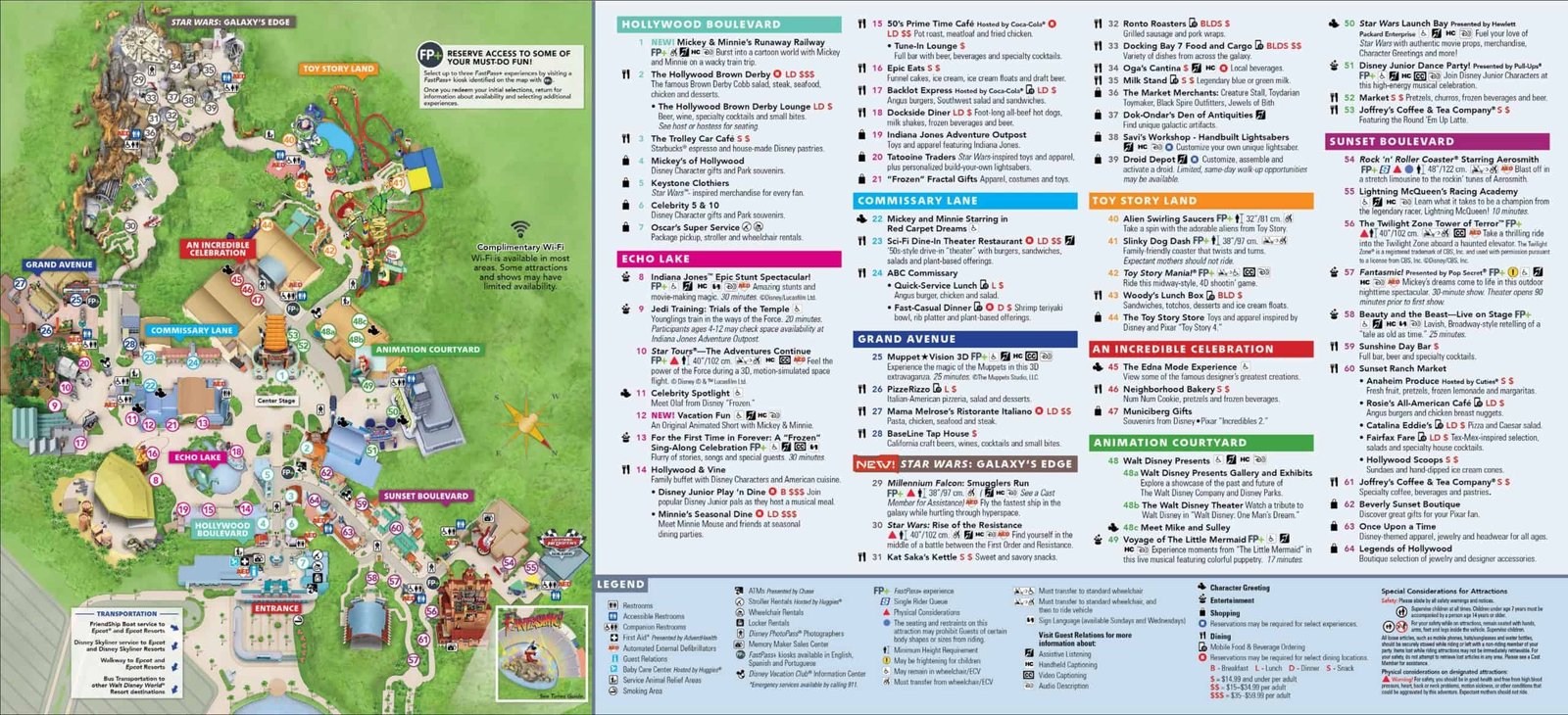 hollywood studios map 