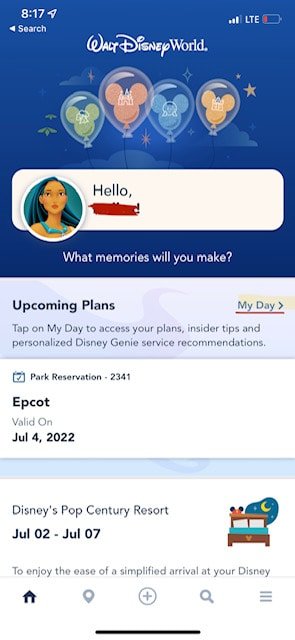 can you change disney park reservation