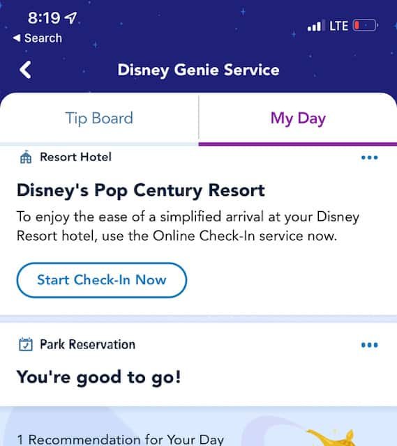 can you change disney park reservation