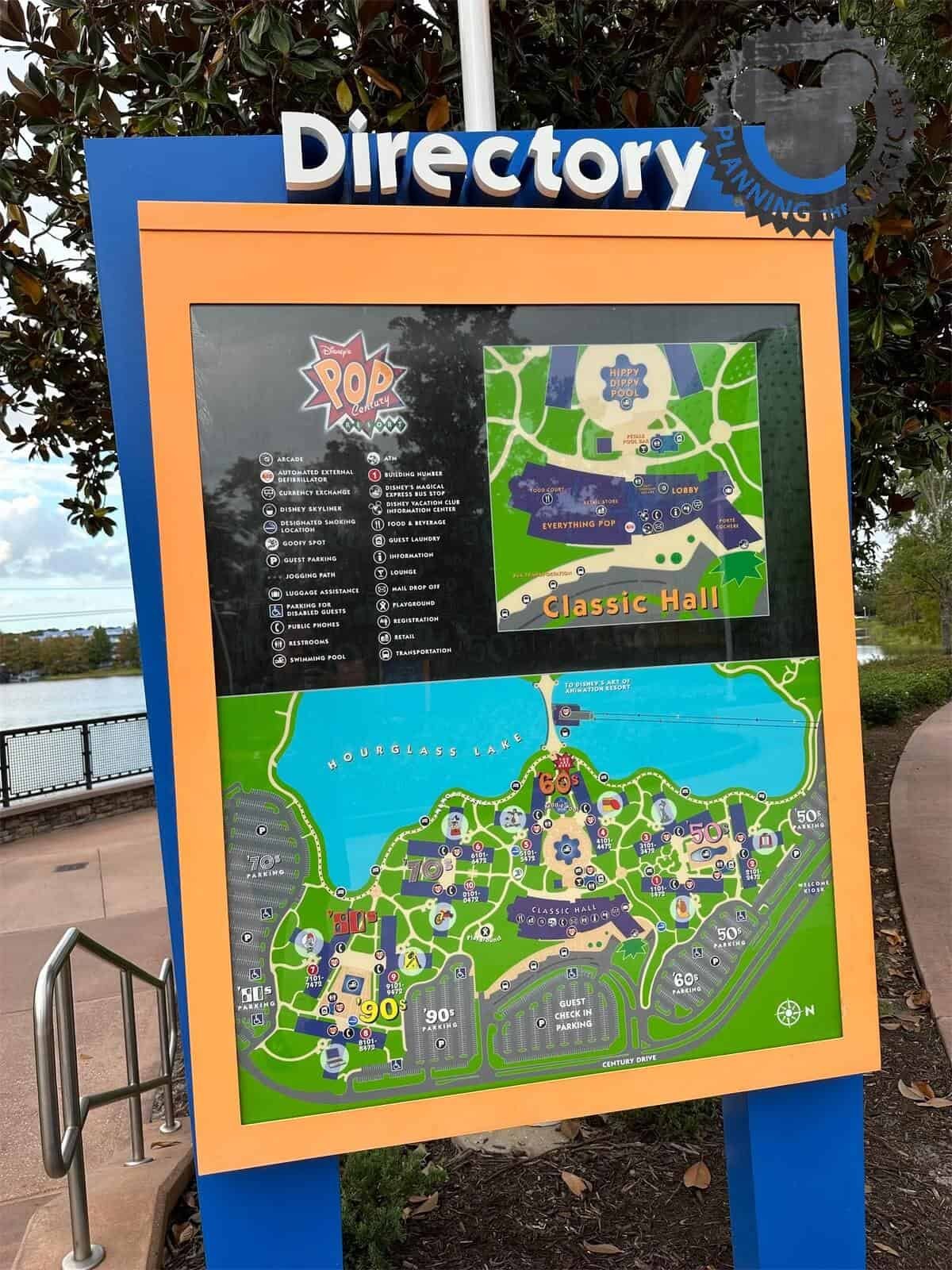 pop century resort map